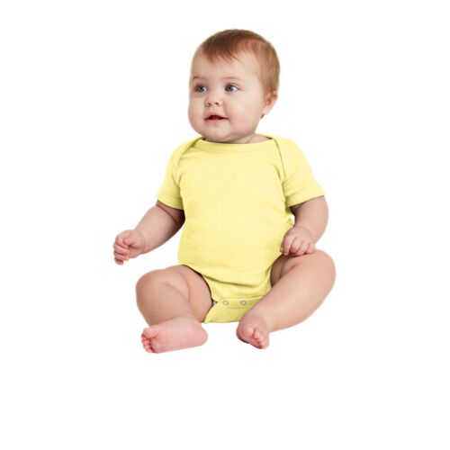 Infant Short Sleeve Baby Rib Bodysuit Thumbnail