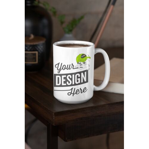 1-Day RUSH NO MINIMUM 15 oz. Full Color Printed Ceramic Mug Thumbnail