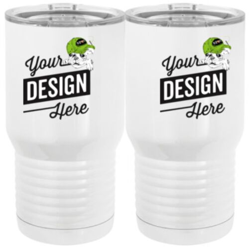 20 oz. Tall Stainless Steel Vacuum Insulated Tumbler White Thumbnail